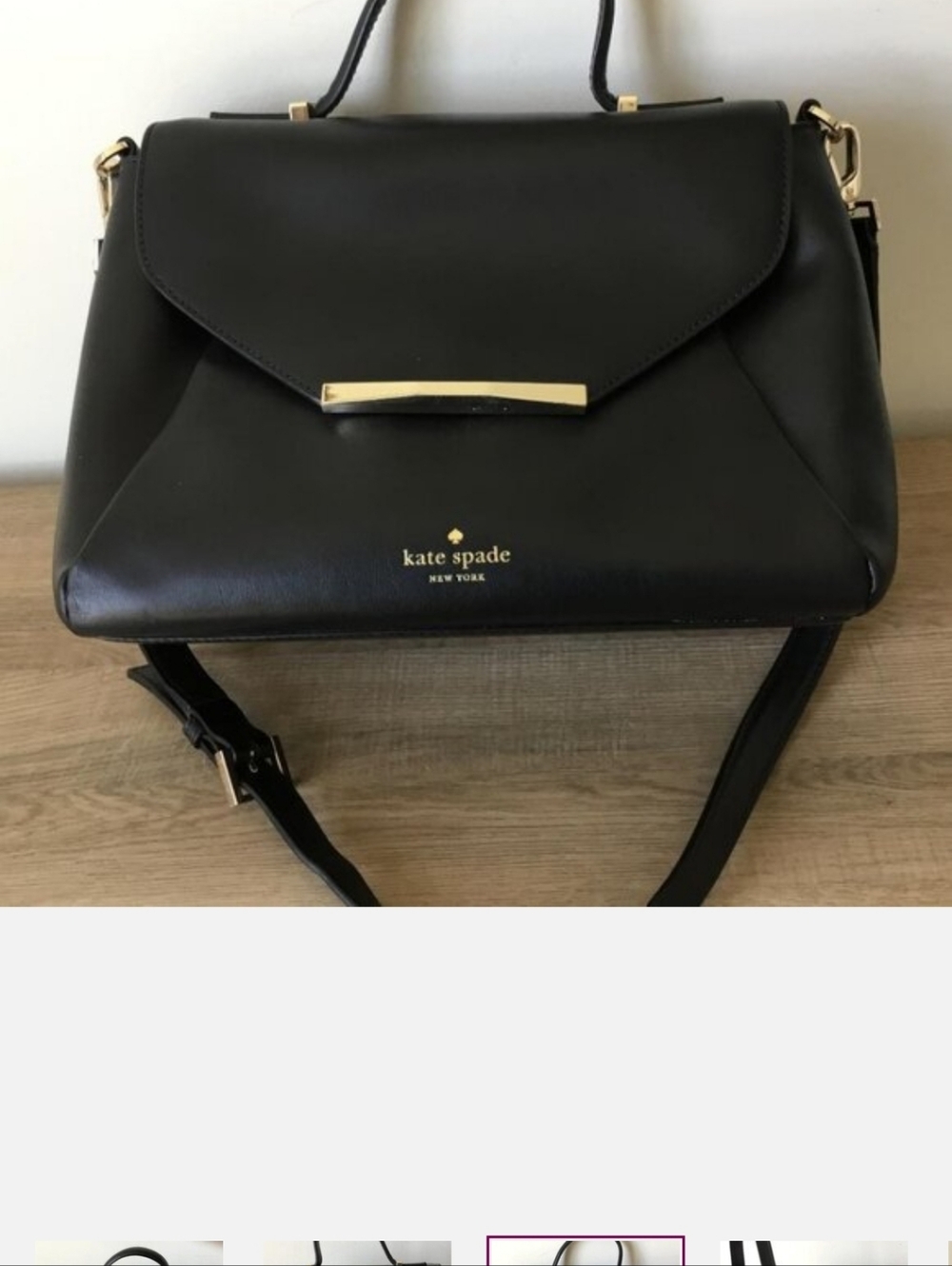Kate Spade Black Camden Way  Top-Handle/Crossbody Satchel with Gold Hardware - Picture 3 of 8